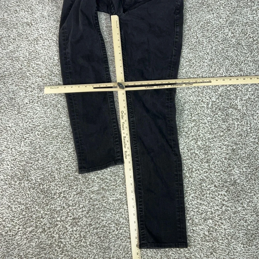 True Religion Jeans Mens 30x34 Black Geno Relaxed Slim Straight Stretch Denim